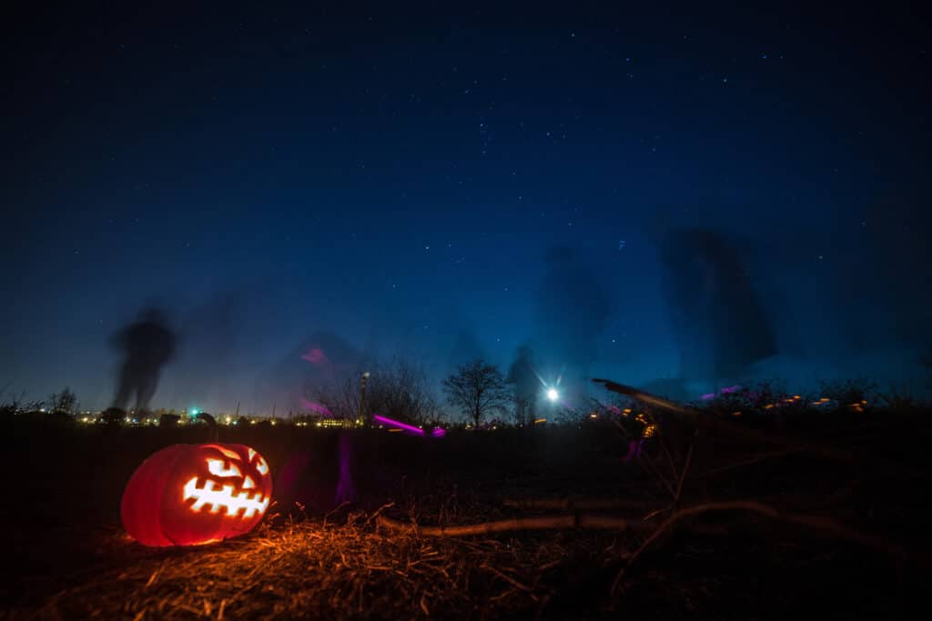 pumpkin outside Calgary halloween event 2024