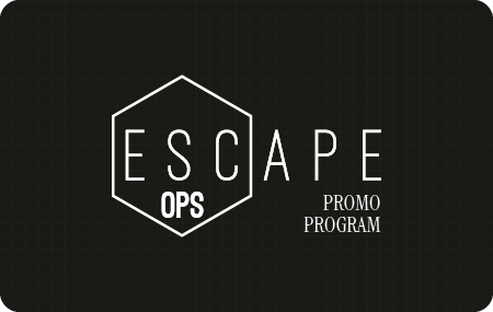 Escape Ops promo program graphic